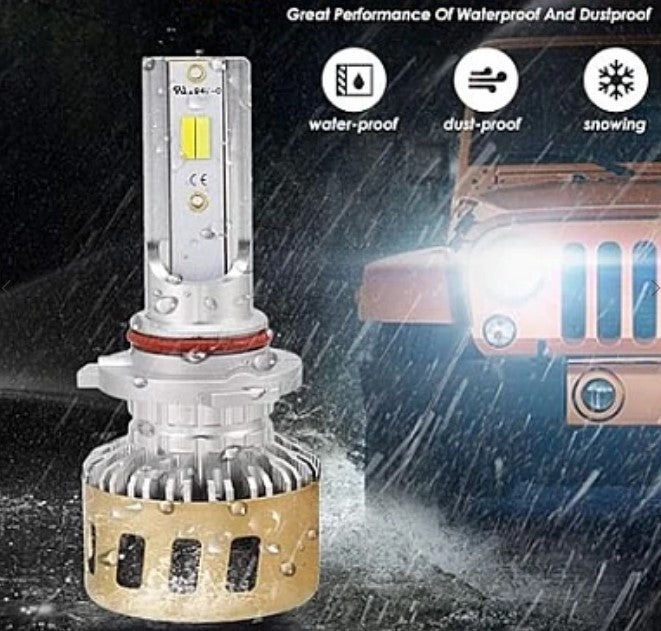 Set 2 becuri auto H11 LED, 40Wx2, 3000K-6000K, 12000 LM, IP68, 3 culori - 2 | YEO