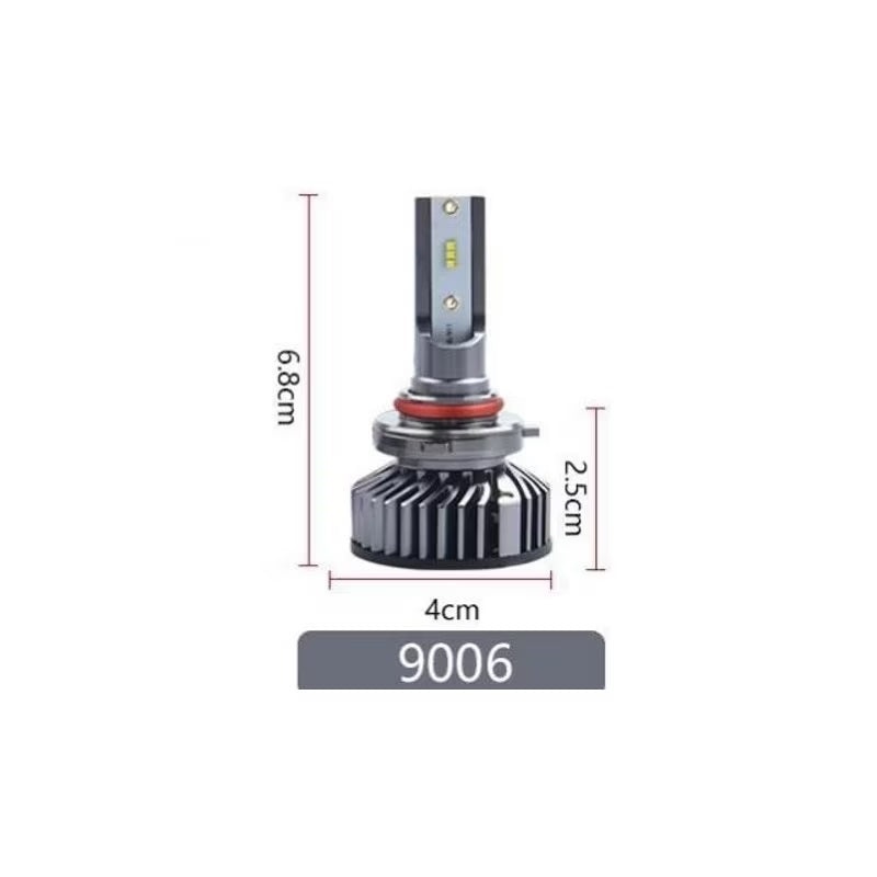 Set 2 becuri LED HB4 - 9006, 100W, COB, 12000LM, 6000K, lumina alb-rece - 3 | YEO