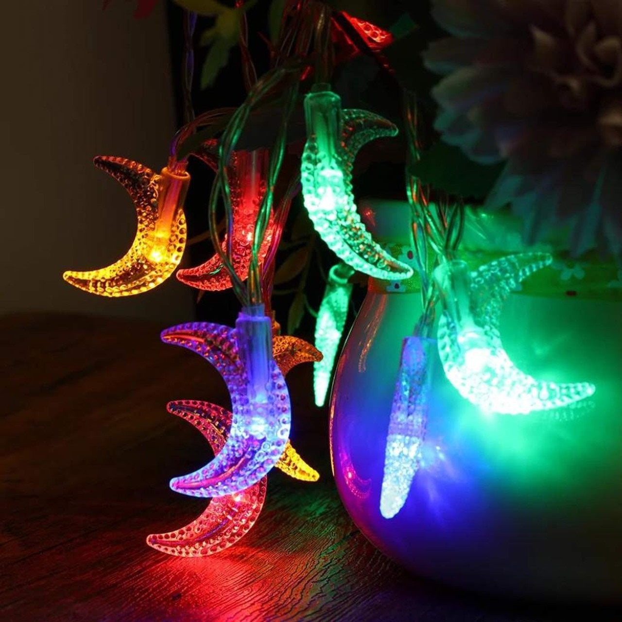 Set 2 Instalatii LED RGB, cu 50 Semilune Multicolore, 2x5m, 2x50 LED-uri - 1 | YEO