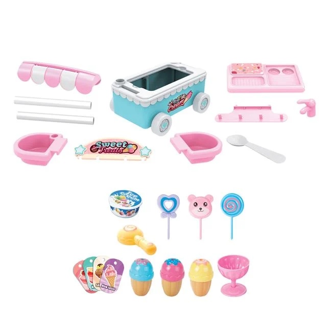 Set de joaca magazin de inghetata, cu accesorii, varsta 3+ ani, din plastic, 24.5x16.5x37cm, multicolor - 2 | YEO