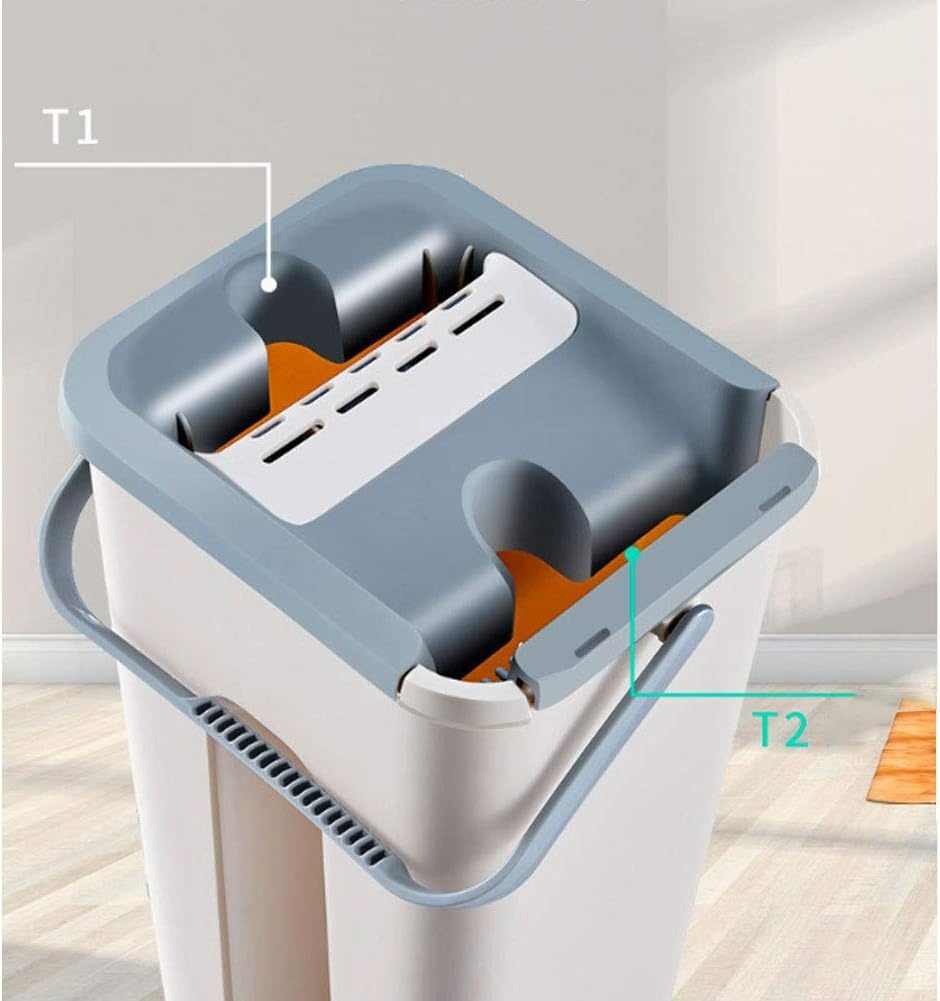 Set mop profesional si galeata cu functie de autostoarcere, din plastic si metal pentru podele - 3 | YEO