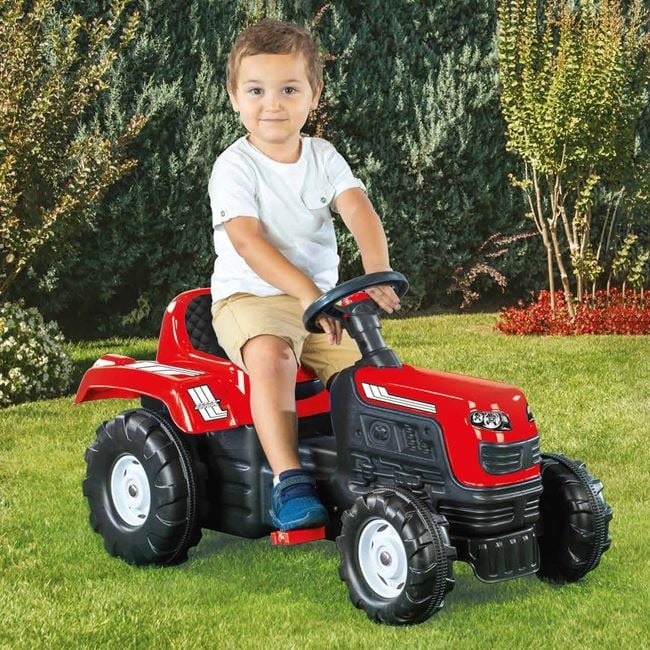 Tractor pentru copii cu pedale, 3 ani+, 50 kg, 81.5x45x52cm, rosu - 3 | YEO