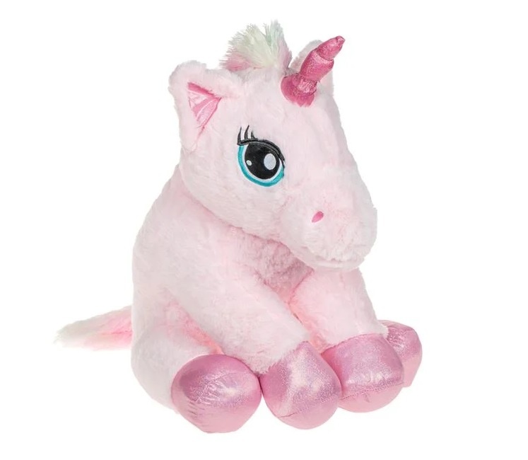 Unicorn de Plus, cu coama curcubeu, poliester, 40x 45x60cm,