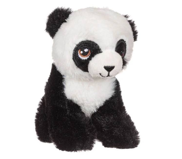 Urs Panda Așezat, poliester, 9.5×11×15 cm, negru/alb