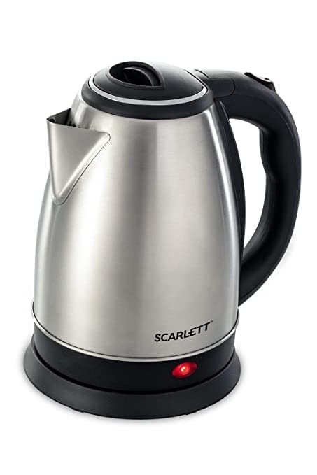 Fierbator electric 1500W, 2L capacitate, inox, cu oprire automata, argintiu-negru
