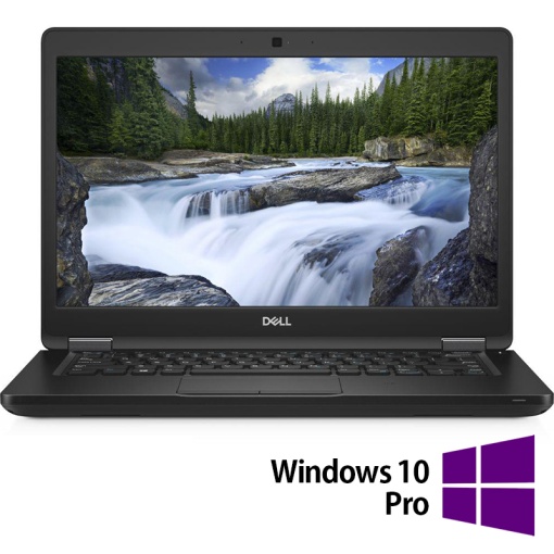Laptop Refurbished Dell Latitude 5490 Intel Core i5-8350U 1.70GHz 8GB DDR4 256GB SSD 14 Inch Full HD TouchScreen Webcam + Windows 10 Pro