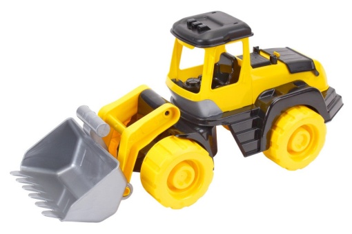 Masinuta de jucarie pentru copii de 3 ani+, utilaj de constructie cu excavator, galben cu gri si negru