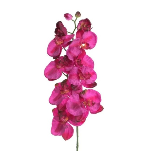 Orhidee artificiala cu tulpina lunga, 100 cm, fucsia