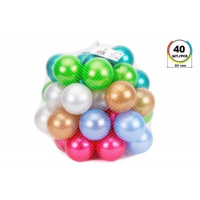 Set 40 mingi sidefate 80mm, pentru centru de joaca copii de peste 2 ani