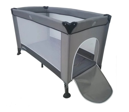 Tarc Patut cu Fereastra pentru Copii, 0+ani, material lavabil, 120x65x78cm, gri