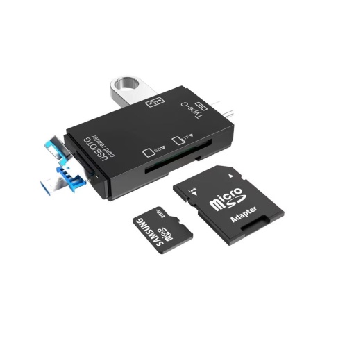 Cititor de Carduri de memorie SD, MicroSD/TF cu USB, USB Type-C 3.1, Micro USB