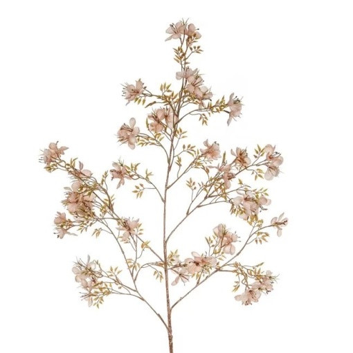 Floare artificiala cu tulpina lunga, cu flori mici in culori calde, 103 cm , roz
