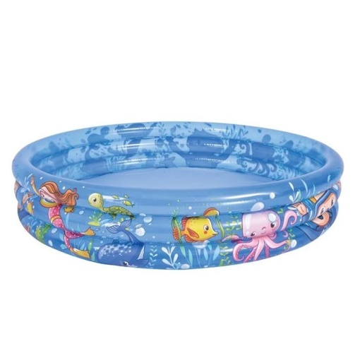 Piscina pentru Copii, Model Lumea Marina, dimensiuni Ø1.20x0.24 m, Albastru