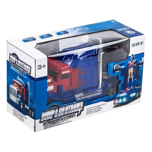 Robot/camion Transformer, cu sunet si lumina, 25x9.5x15cm, albastru