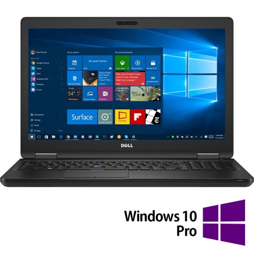 Laptop Refurbished Dell Latitude 5580 Intel Core i5-7200U 2.50GHz 8GB DDR4 256GB SSD 15.6 Inch Full HD Tastatura Numerica + Windows 10 Pro