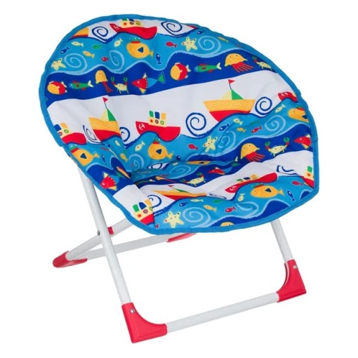 Scaun pentru copii, cadru metalic, model pesti, dimensiuni 51x42x51cm, multicolor