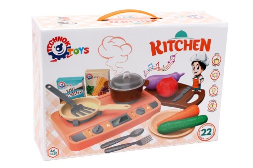 Set de joaca cu mini bucatarie, efecte de vapori, sunete si lumini pentru copii de peste 3 ani