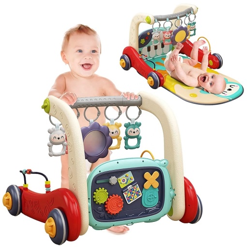 Antemergator si saltea cu centru activitati pentru bebelusi 0-9+ luni, multifunctional, 40 x 54 x 78 cm, multicolor