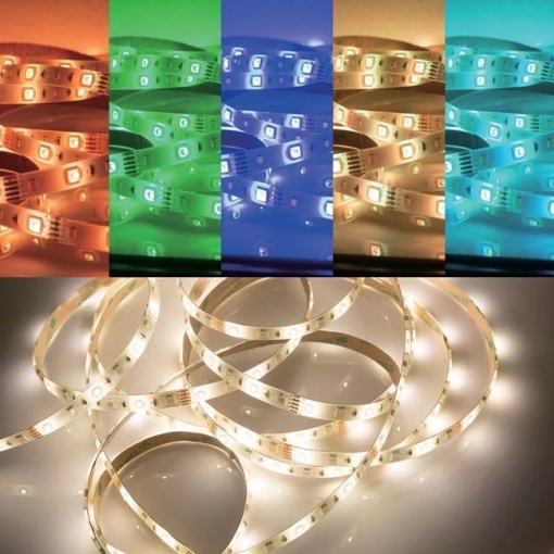 Banda led, autocolanta smart strip, prin wifi, 6W, lungime 1m, multicolor