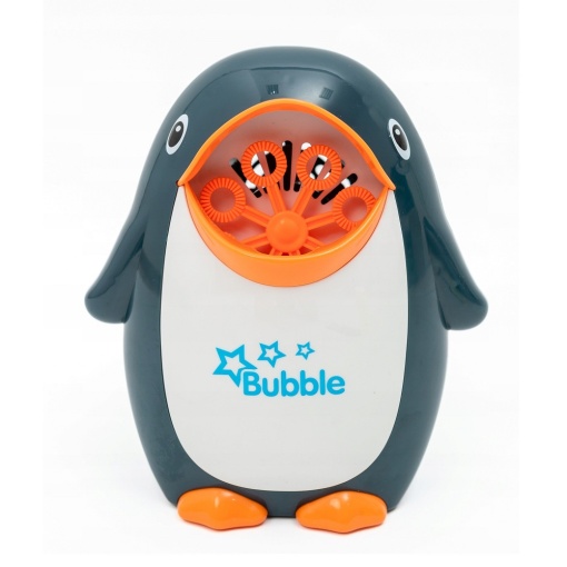 Jucarie pentru baloane de sapun, electric, in forma de pinguin, pentru copii 3 ani+, plastic, multicolor
