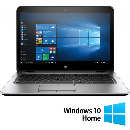 Laptop Refurbished HP EliteBook 840 G4 Intel Core i7-7600U 2.80GHz 8GB DDR4 512GB SSD 14 Inch Full HD Webcam + Windows 10 Home