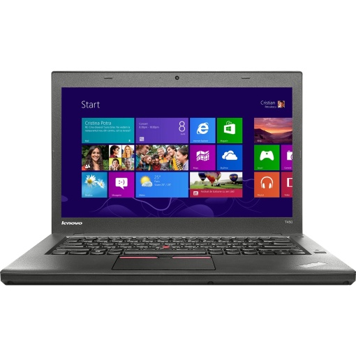 Laptop Refurbished LENOVO ThinkPad T450s Intel Core i5-5200U 2.20GHz 8GB DDR3 256GB SSD 14 Inch Webcam