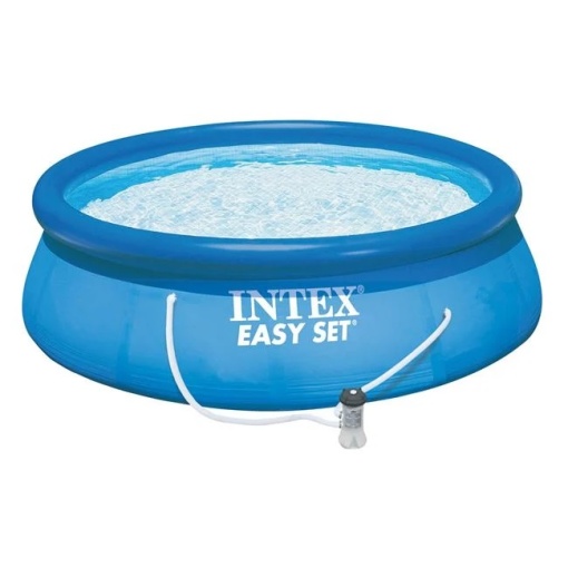 Piscina Easy Set cu Filtru, Intex, capacitate apa 3853 L, dimensiune 3.05x0.76m, albastru