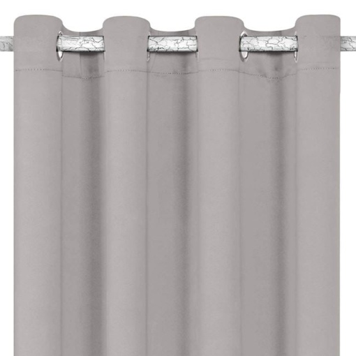 Draperie decorativa, tip blackout - nu lasa lumina sa treaca, cu inele, 140x260 cm ,crem