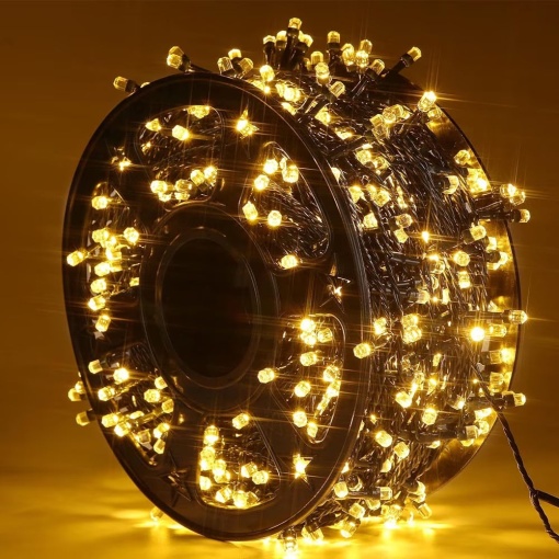 Instalatie Luminoasa tip Rola, Interior/Exterior, IP44, 8 Programe, 30/40/50/80/100m, cu 150/200/250/400/500 LED-uri, Lumina Alba Calda