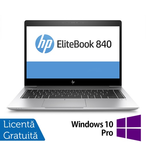 Laptop Refurbished HP EliteBook 840 G5 Intel Core i5-8250U 1.60 - 3.40GHz 8GB DDR4 256GB SSD 14 Inch Full HD Webcam + Windows 10 Pro