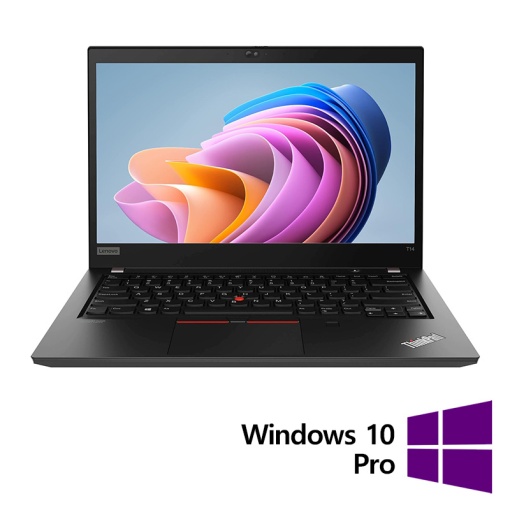 Laptop Refurbished LENOVO ThinkPad T14 Gen 2 Intel Core i5-1135G7 2.40 - 4.20GHz 16GB DDR4 256GB SSD 14 Inch Full HD Webcam + Windows 10 Pro