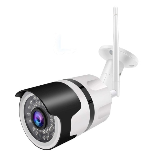 Camera de supraveghere IP, WiFi, PIR, IR, IP66, 2 cai audio, alerta, HD 1080P, pentru exterior, alb cu negru