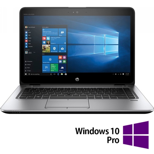 Laptop Refurbished HP EliteBook 840 G3 Intel Core i5-6300U 2.40GHz 8GB DDR4 256GB SSD 14 Inch Full HD Webcam + Windows 10 Pro