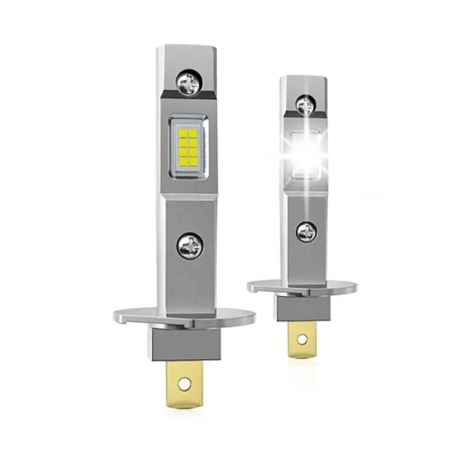 Set 2 becuri LED W H1 120W, 15000Lm, 12V, 6000K, lumina alb-rece