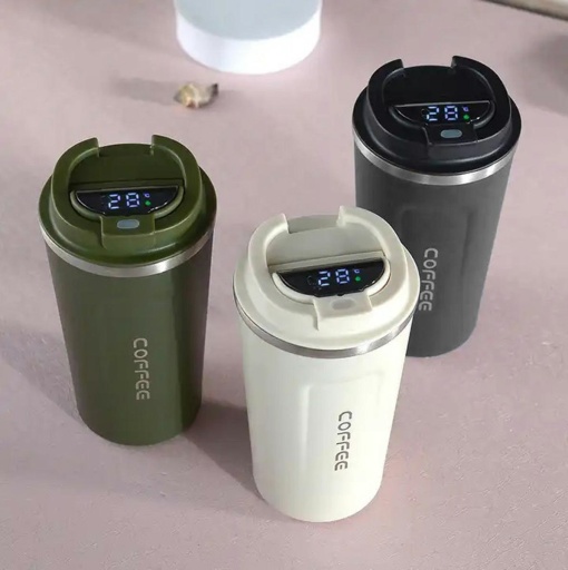 Termos smart pentru cafea/ceai sau alte bauturi, Afisaj LCD de temperatura, Capacitate 510ml