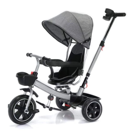 Tricicleta 3in1 cu scaun rotativ, varsta 1-6 ani, greutate maxima 50kg, 78x38x87cm, negru