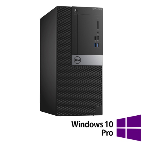 PC Refurbished DELL OptiPlex 5040 Tower Intel Core i7-6700 3.40GHz 8GB DDR3 240GB SSD + Windows 10 Pro
