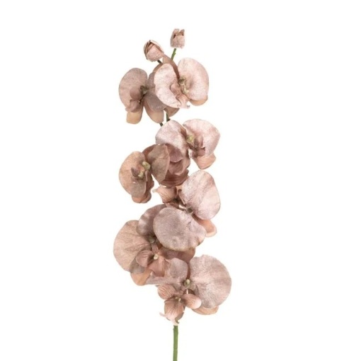 Orhidee artificiala cu tulpina lunga, in nuante calde, 74 cm, roz