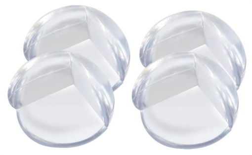 Protectii de Colt din Silicon Transparent pentru Mobila, set 4 bucati