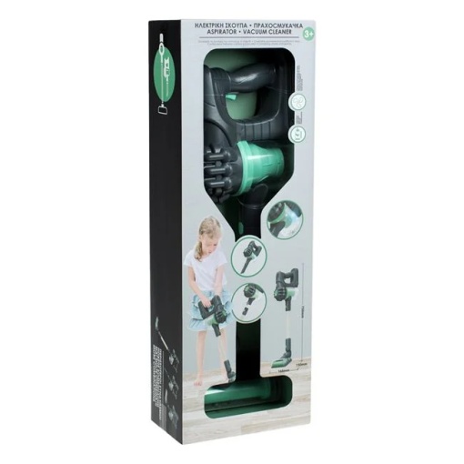 Jucarie aspirator vertical, cu accesorii și lumini, varsta 3+ ani, 18.8x15x75cm, multicolor