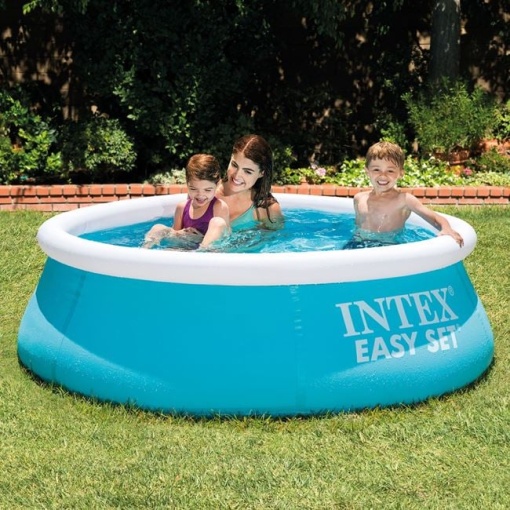 Piscina Easy Set, Intex, pentru Copii, capacitate 880 L, Ø1.83x0.51 m, Bleu