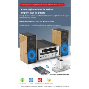 Adaptor 2 in 1 Audio Bluetooth, Receptor si Emitator, BT 5.0, USB Play, RCA, Redare U Disk/Card - Img 9