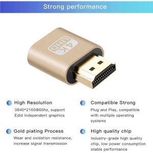 Adaptor Emulator HDMI 4k,Compatibilitate Windows/Mac OS/Linux - Img 6
