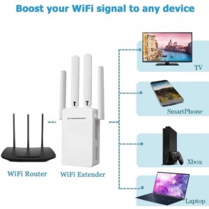 Amplificator semnal wireless WLAN de 2,4 GHz, pana la 300Mbps, Q-T84 Andowl - Img 2