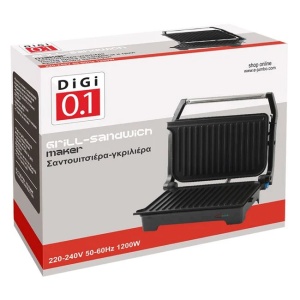 Aparat pentru sandwich, suprafata gatit neaderenta, putere 1200W, negru - Img 2
