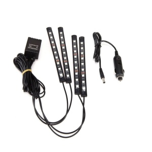 Banda LED auto cu control din aplicatie, culori RGB, lumini ambientale in interiorul masinii - Img 2