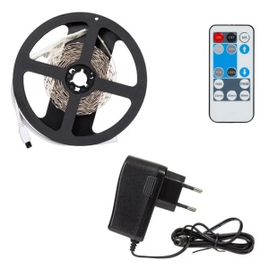 Banda strip light, Lumina Alb-Rece, Autocolanta, Telecomanda, 12V, Lungime 3m