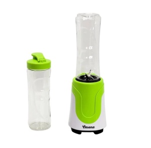 Blender smoothie, Casena VT-12, multifunctional, 180W, cu 2 recipiente portabile de 600ml, 22.5x7.5 cm, alb-verde - Img 2