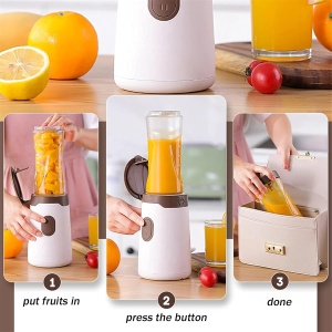 Blender, tocator si storcator T164, 3 in 1, 250W, cu 3 accesorii, alb-maro - Img 6