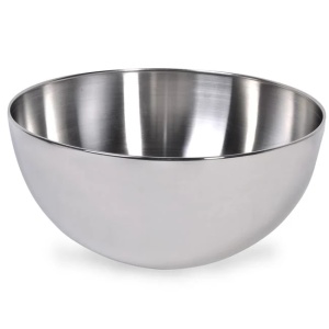 Bol rotund, din metal, Capacitate 6.5L, Argintiu